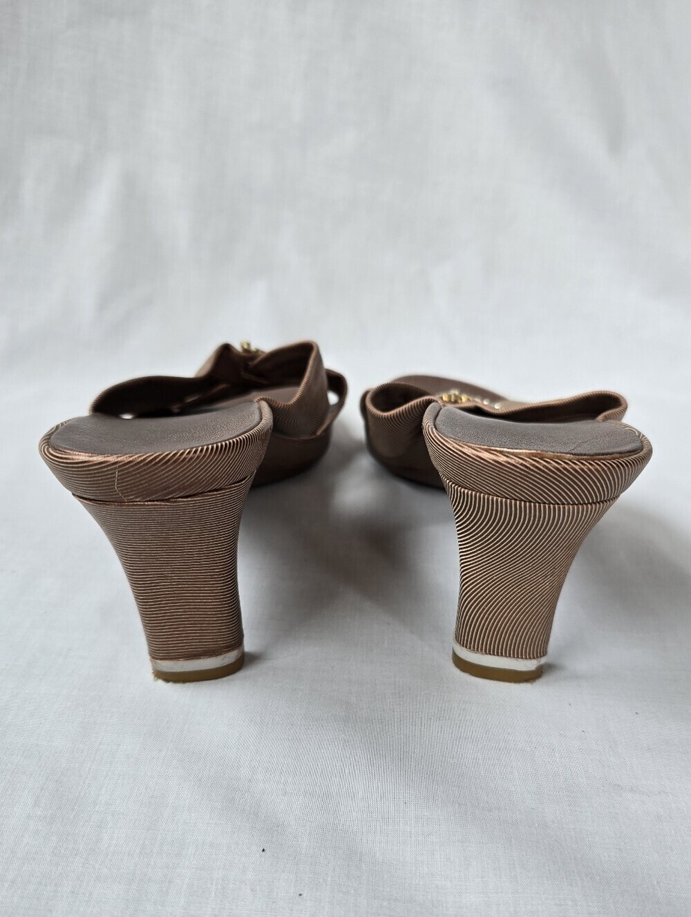 Oh!▪️Open Toed Heels with Rhinestone Buckle - Picture 4 of 11